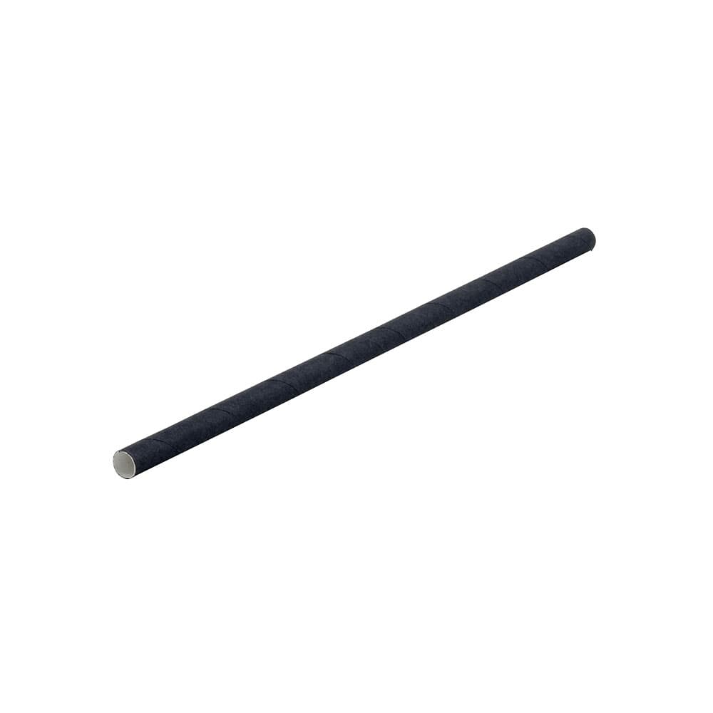 JUMBO Papier-Trinkhalm - Ø 0,8 x 23 cm - Schwarz (150 Stück)