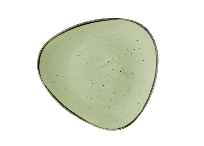 STONECAST Coupteller, dreieckig - 26,5 cm - Sage green