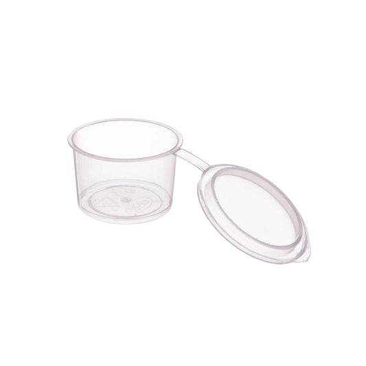 Saucenbecher mit Deckel - Ø 3,4 x 2,2 cm - 15 ml - klar (200 Stück)