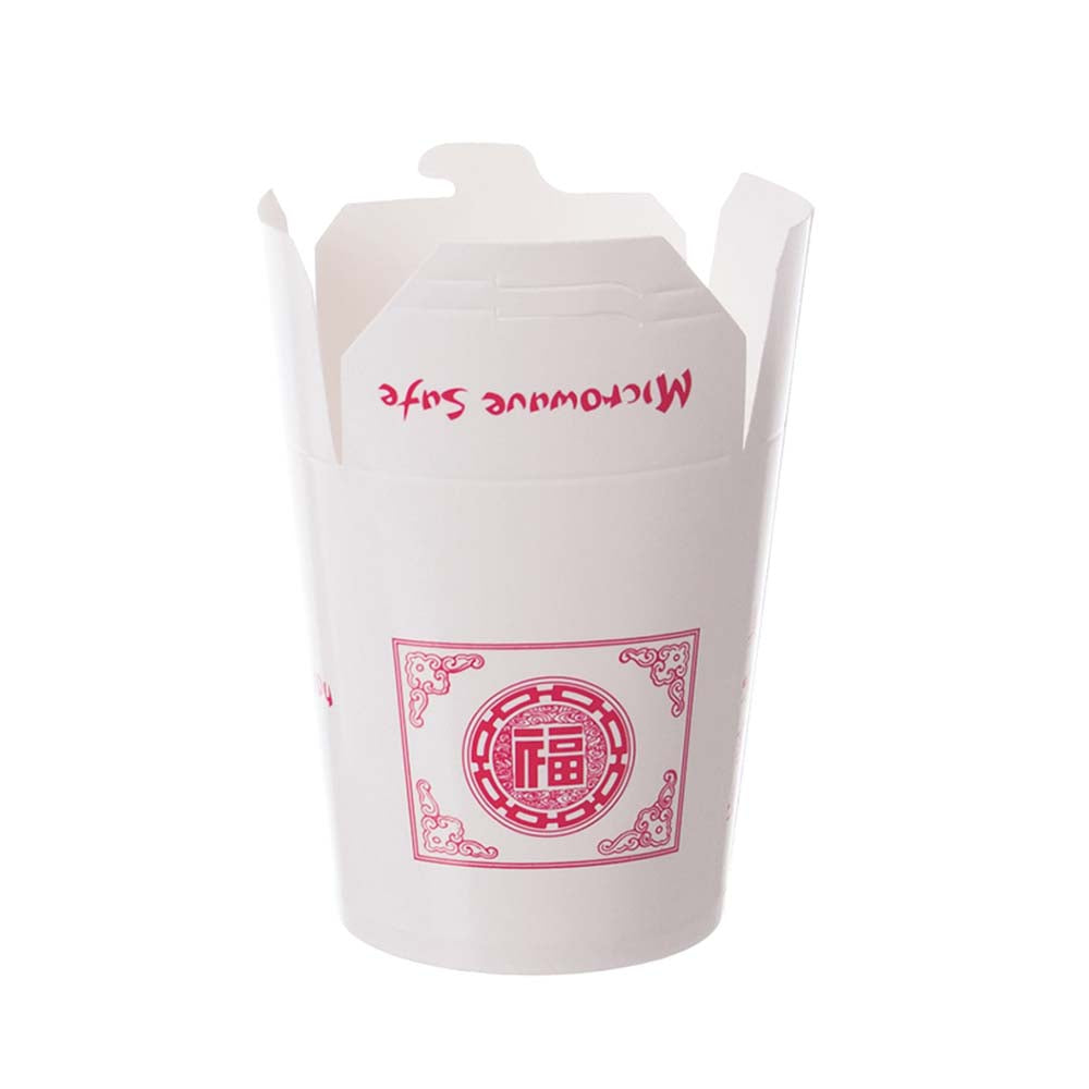 ASIA Food Container - Pappe - 470 ml - runder Boden - Motiv (50 Stück)