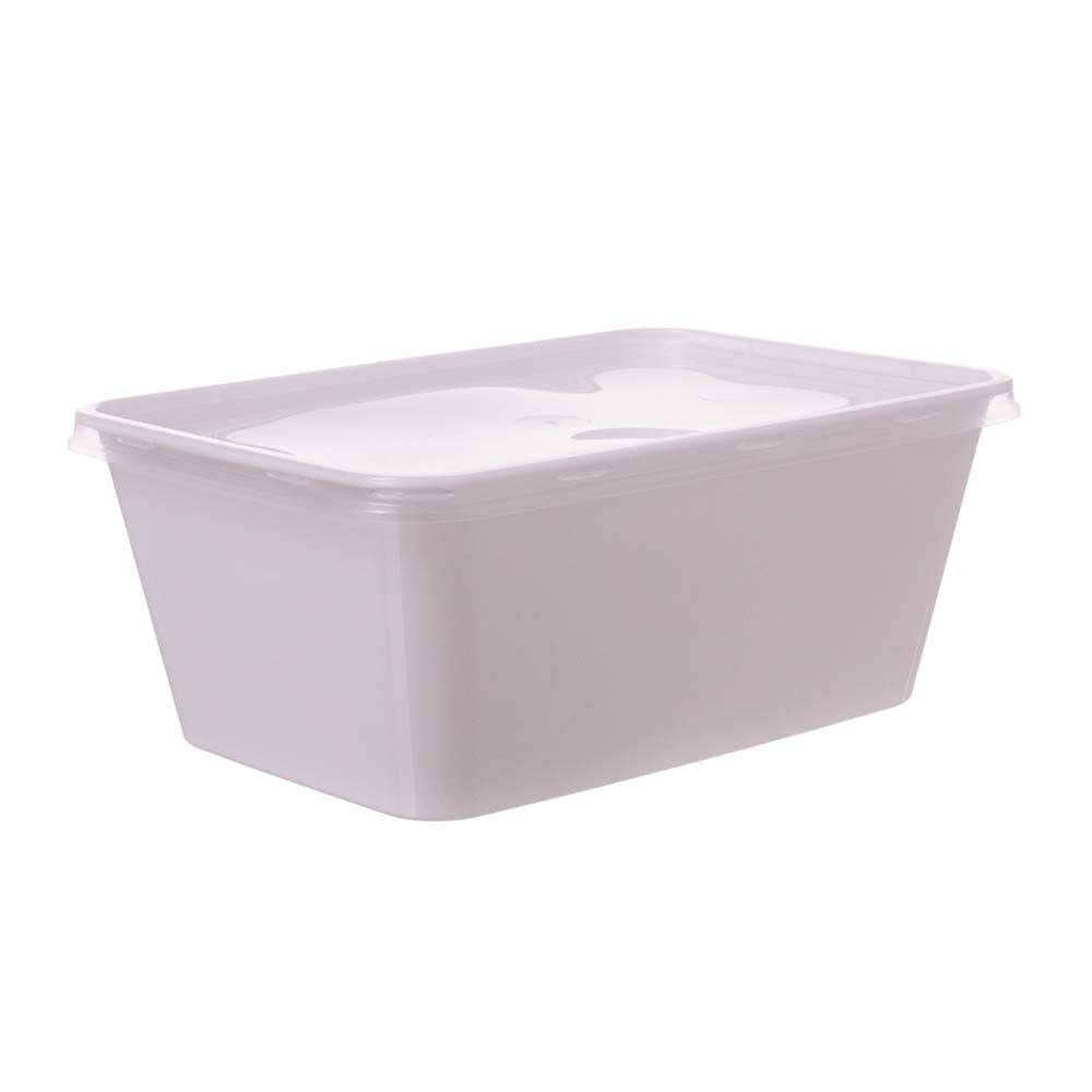 Menüschale - PP - 17,5 x 11,9 x 7,2 cm - 950 ml - Weiß (500 Stück)